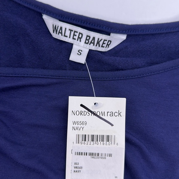 NWT Walter Baker Lolah top with ruching, Navy Blue, Size Small - Picture 5 of 6